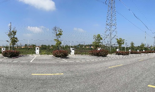 恒峰g22科技池州市城南停车场充电站项目（一期）正式送电