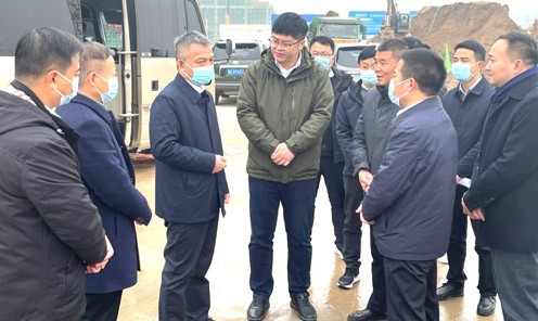 蚌埠市市长操龙灿一行调研指导恒峰g22科技新能源高端智能...